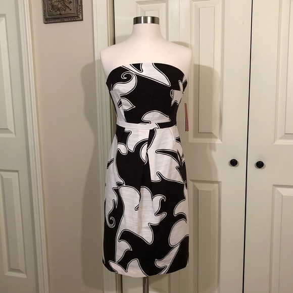 NWT Merona Strapless Print Dress - Picture 1 of 8